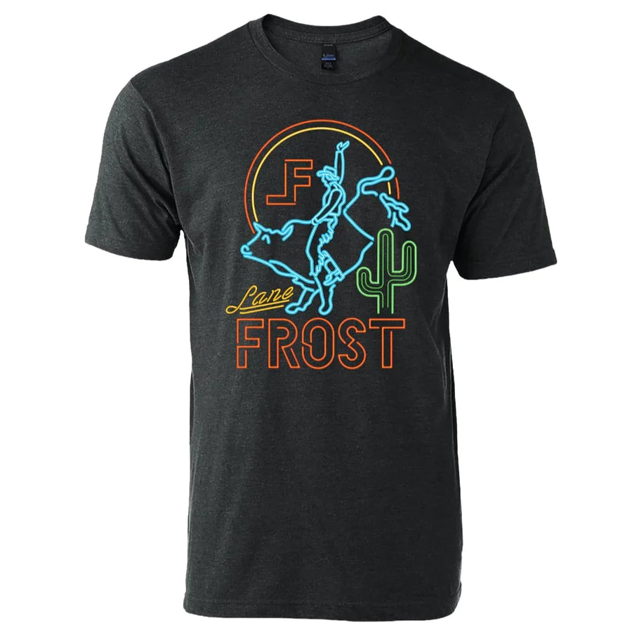 Lane Frost "Neon Cowboy" T-Shirt Cclassic Men's Tweed